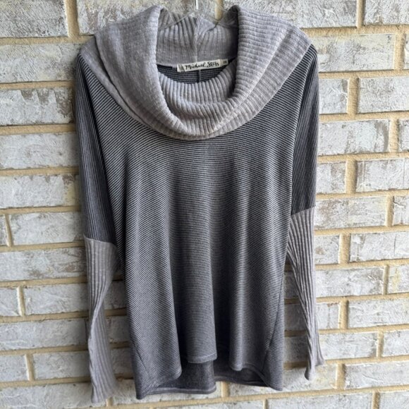 Michael Stars Long Sleeve Cowl Neck Striped Knit Sweater Women's Size OS - Picture 1 of 8